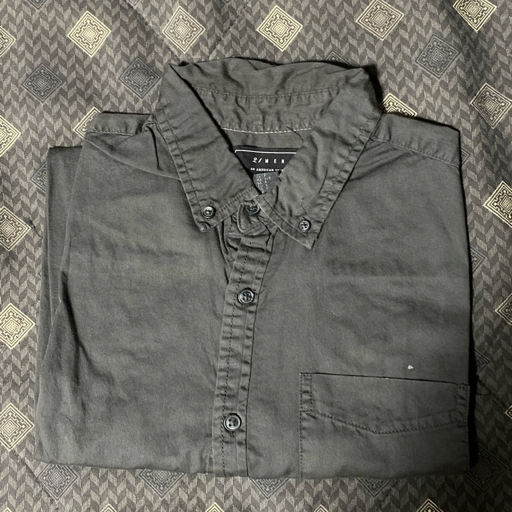 Solid Gray Button Up